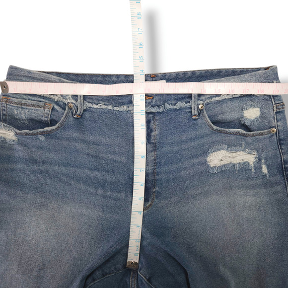 EUC Good American Good Straight Frayed High Waist Ankle Straight Leg Jeans Sz 18 - Picture 8 of 10